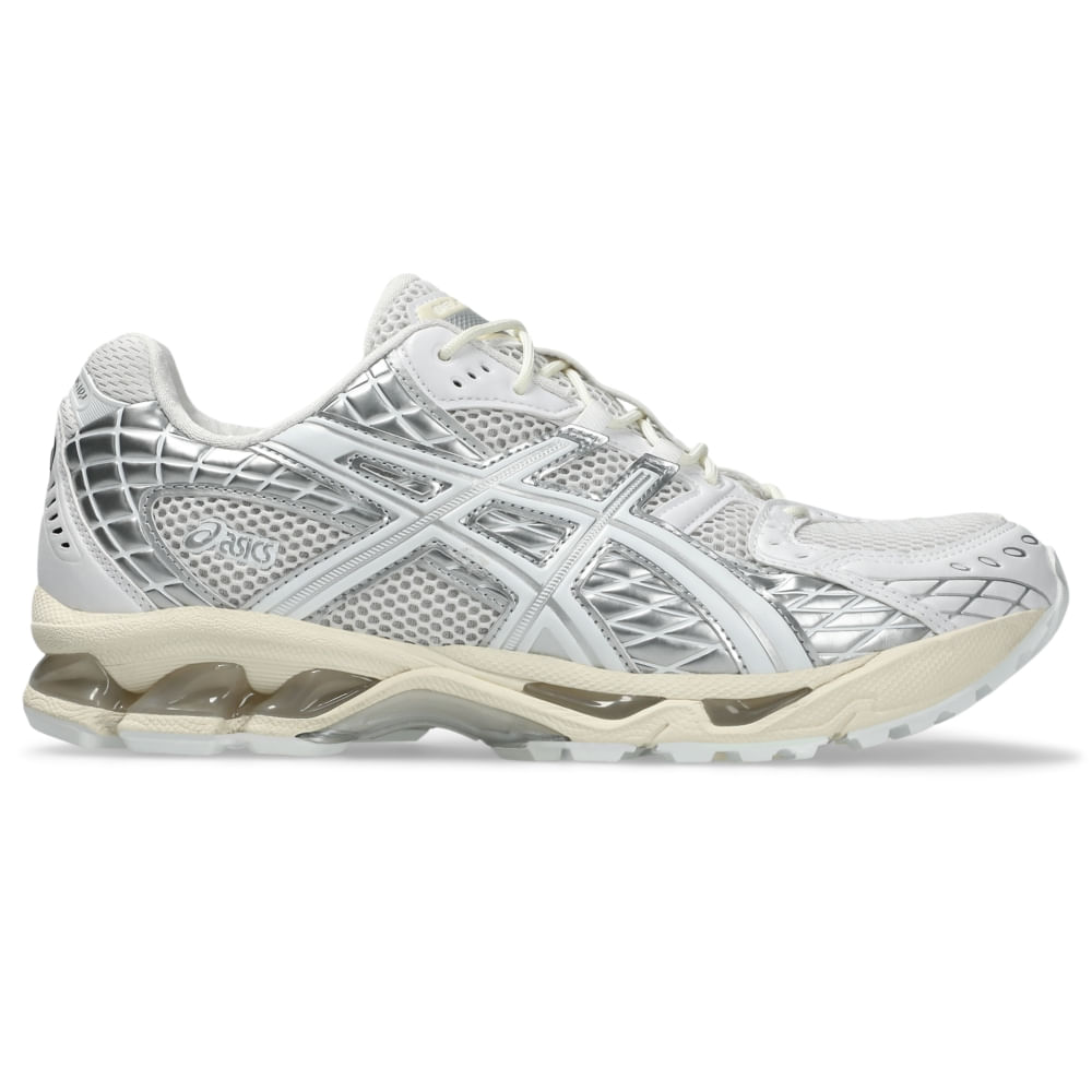 Tênis ASICS GEL-Nimbus 10.1 - Unissex - Branco/Prata Tênis ASICS GEL-Nimbus 10.1 - Unissex - Branco/Prata