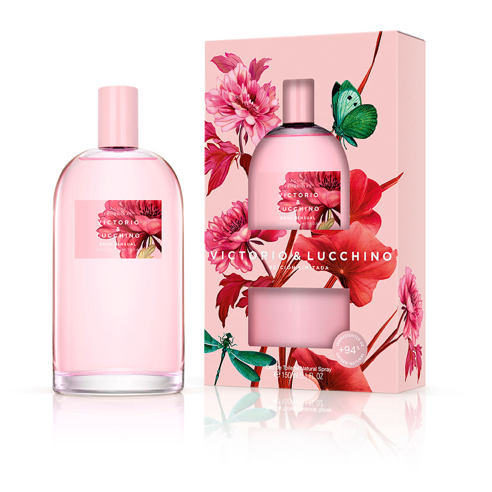Perfume feminino victorio e lucchino rosa sensual edt 150ml