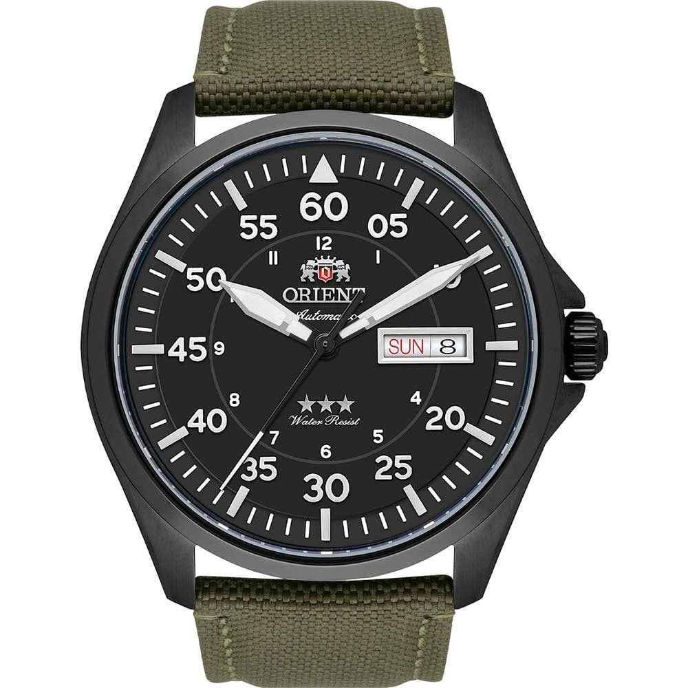 Relógio Orient Masculino Sport Air Flieger Automatico 3 Estrelas YN6PN009P2EX