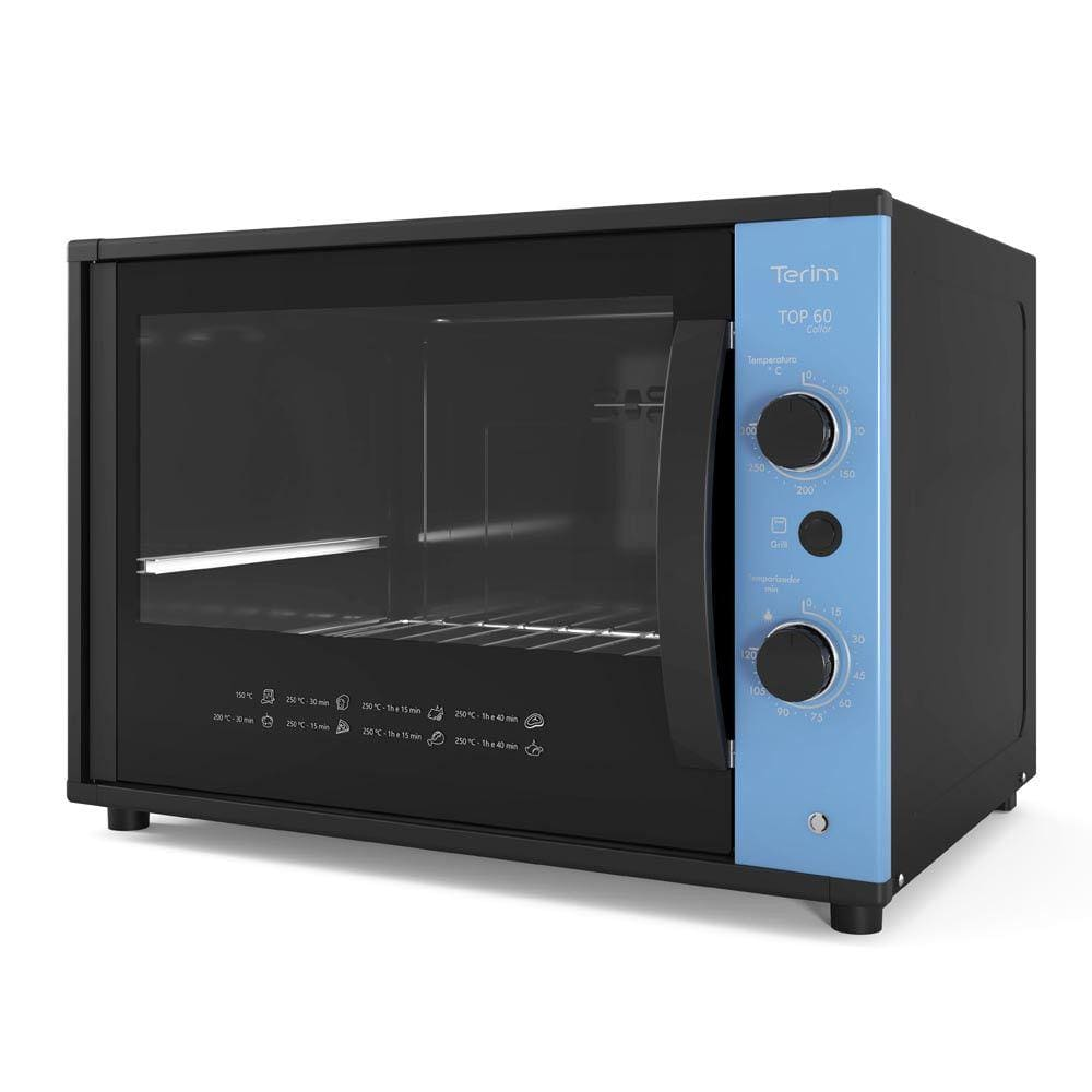 Forno Terim Elétrico Bancada Top 60 Collor Azul 60 Litros - 220V Forno Terim Elétrico Bancada Top 60 Collor Azul 60 Litros - 220V