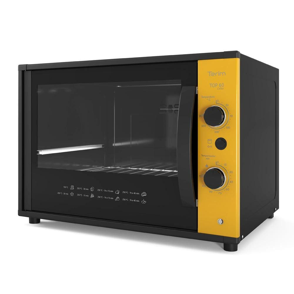 Forno Terim Elétrico Bancada Top 60 Collor Amarelo 60 Litros - 110V Forno Terim Elétrico Bancada Top 60 Collor Amarelo 60 Litros - 110V