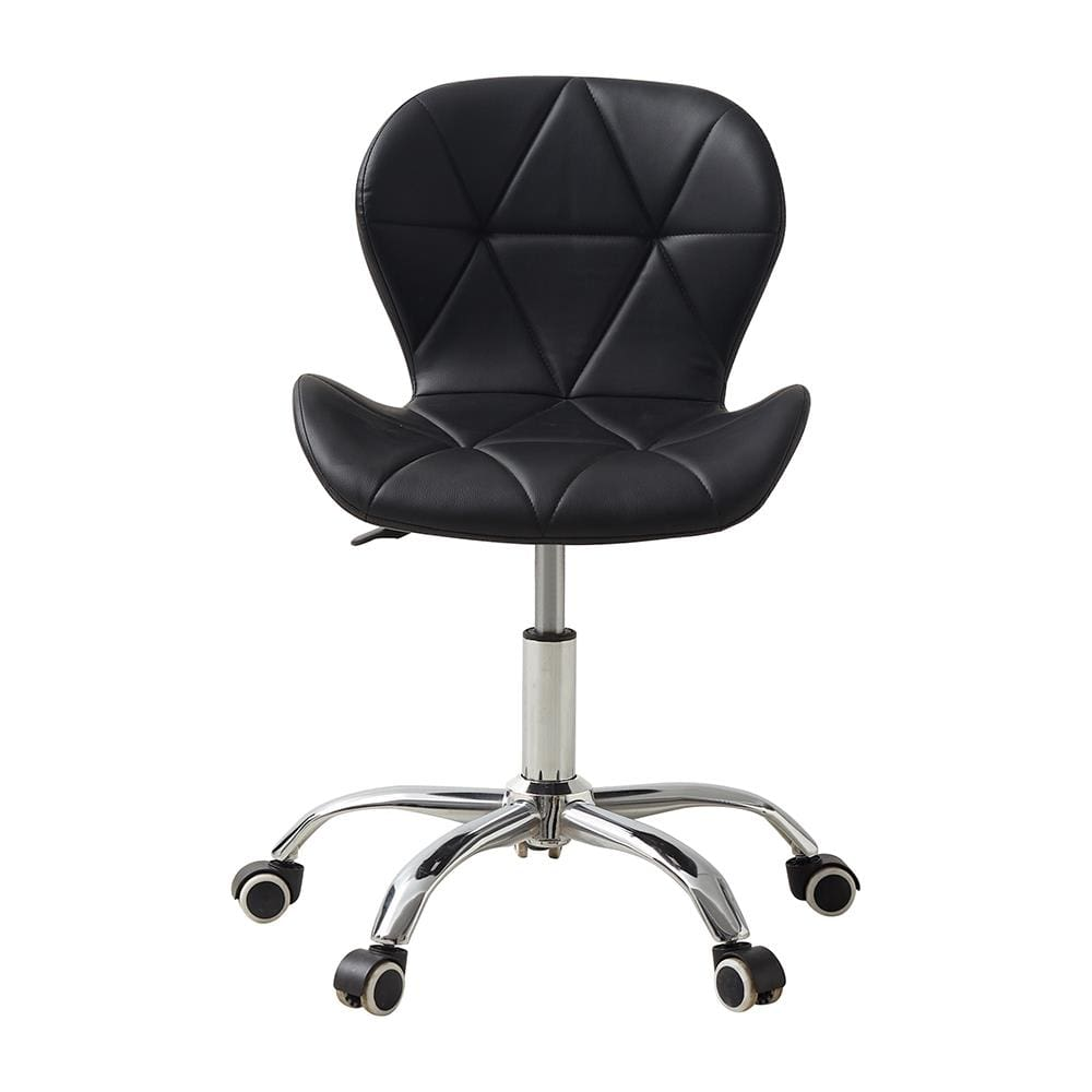 Cadeira Office Conthey Slim Altura Ajustável Base Cromada Revestimento Sintético Confortável - PRETA Cadeira Office Conthey Slim Altura Ajustável Base Cromada Revestimento Sintético Confortável - PRETA