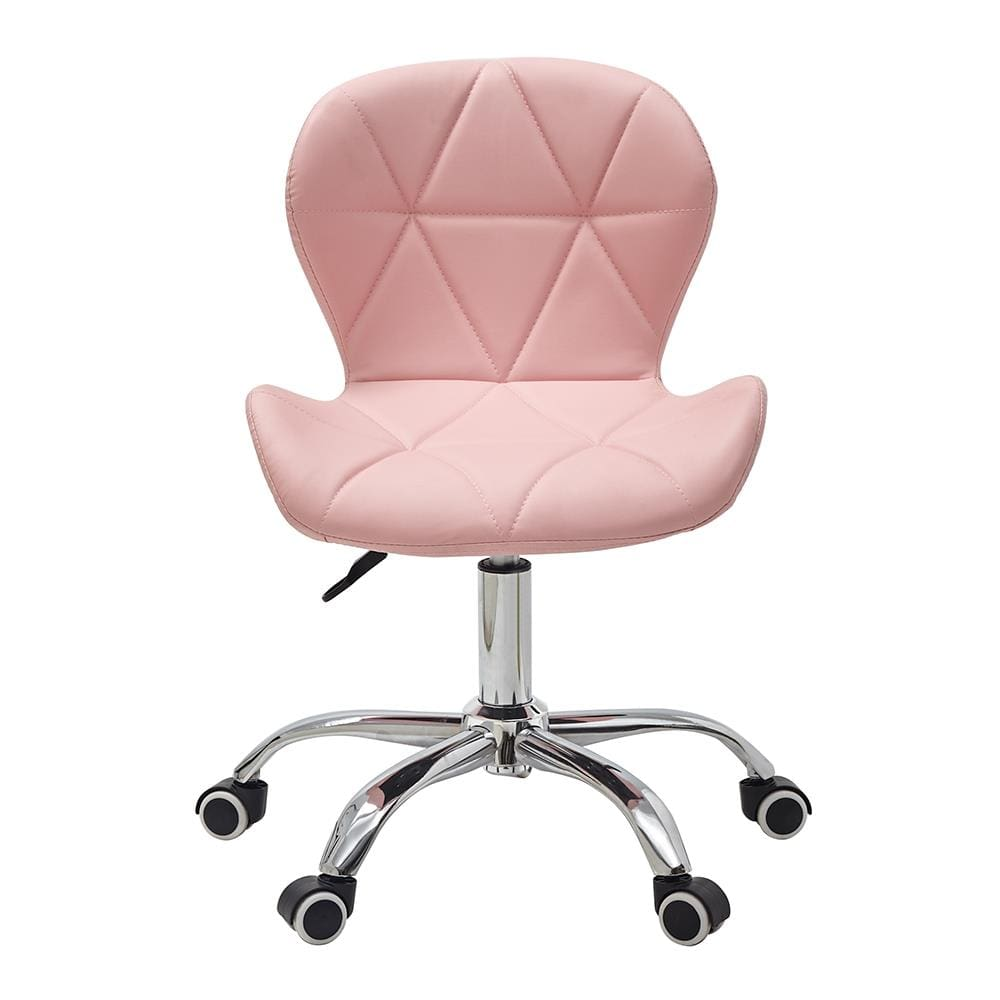 Cadeira Office Conthey Slim Altura Ajustável Base Cromada Revestimento Sintético Confortável - ROSA Cadeira Office Conthey Slim Altura Ajustável Base Cromada Revestimento Sintético Confortável - ROSA