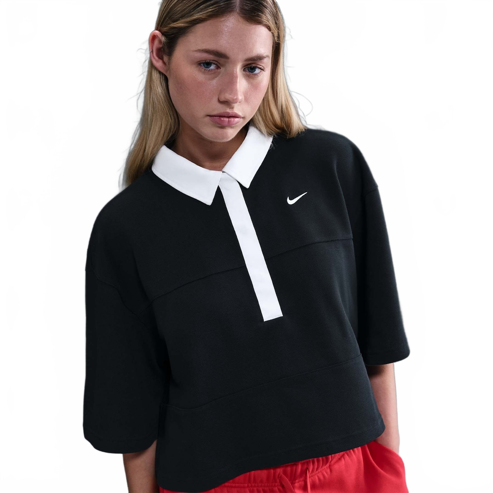 Camisa Polo Nike Sportswear Cropped Feminina Camisa Polo Nike Sportswear Cropped Feminina