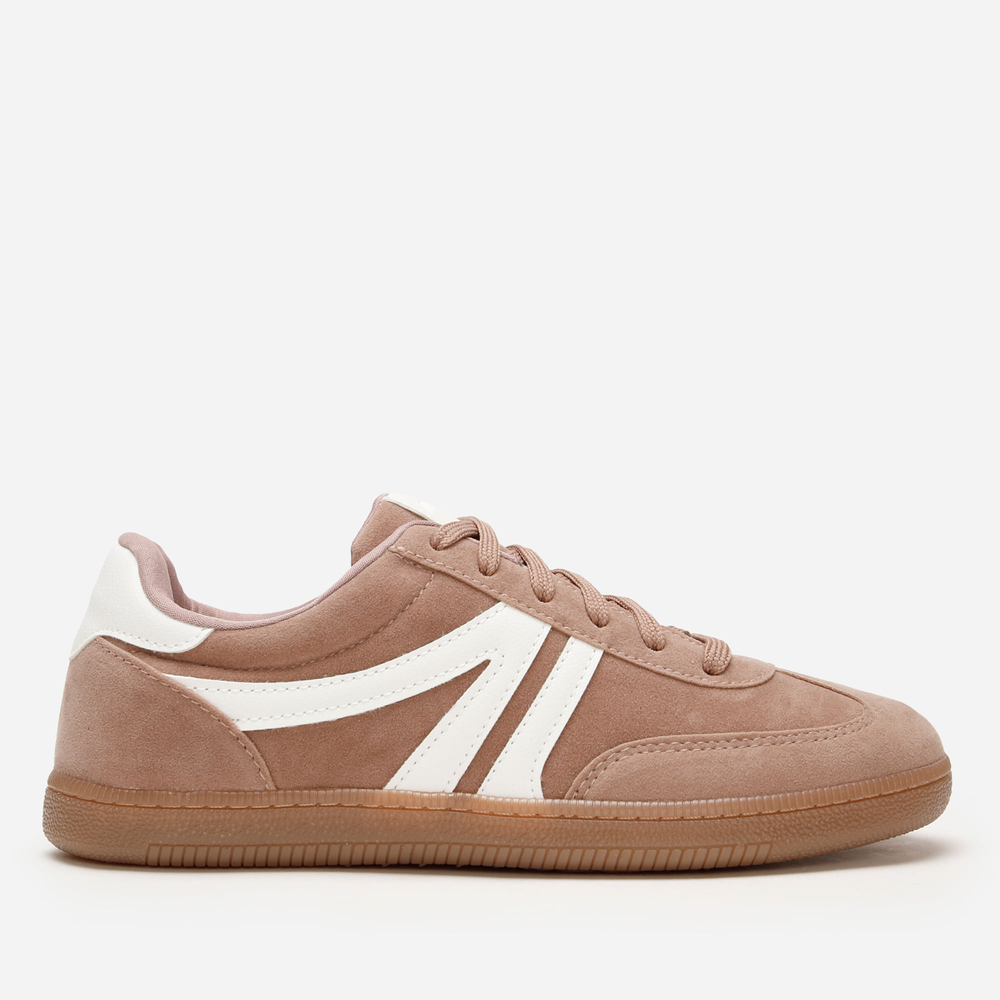 Tênis casual com recortes bicolor rosa