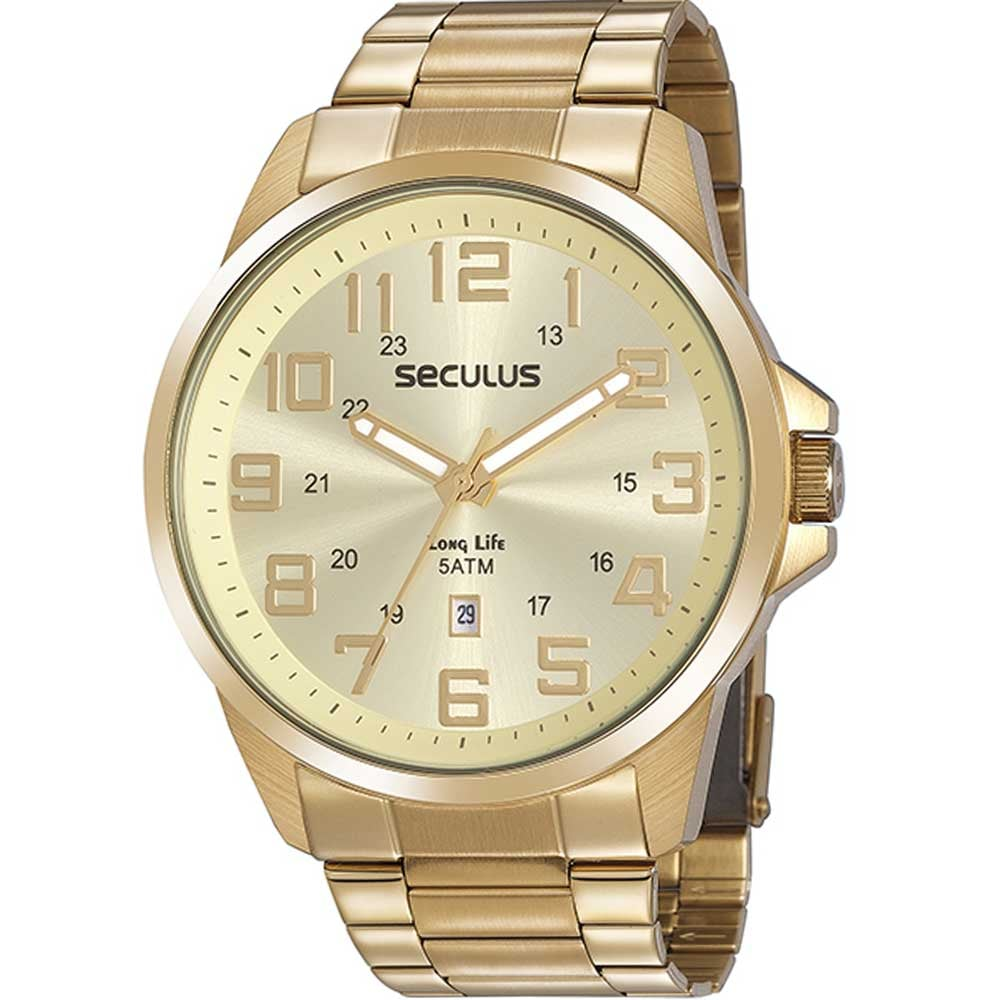 Relógio Seculus Masculino Long Life 20807GPSVDA3 Relógio Seculus Masculino Long Life 20807GPSVDA3