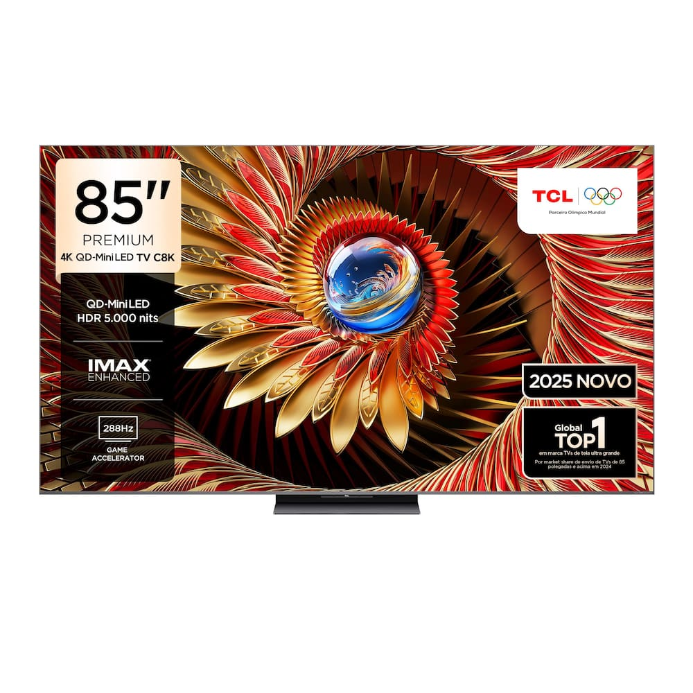 Smart TV 85 4K TCL 85C8K QD-Mini LED 144Hz Google TV Zero Border Smart TV 85 4K TCL 85C8K QD-Mini LED 144Hz Google TV Zero Border