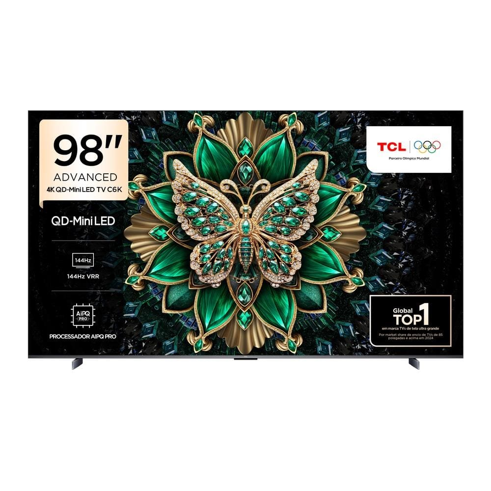 Smart TV 98 TCL 98C6K 4K QD-Mini LED Google TV 144Hz