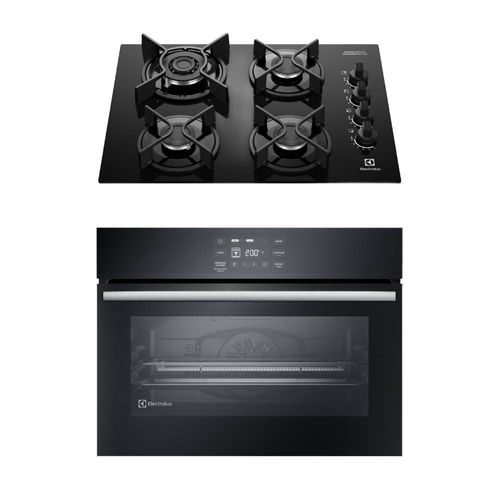 Kit Cooktop 4 Bocas a Gás Experience (KE4GC) + Forno de Embutir Elétrico 50L Experience (OE5EA) Electrolux Kit Cooktop 4 Bocas a Gás Experience (KE4GC) + Forno de Embutir Elétrico 50L Experience (OE5EA) Electrolux