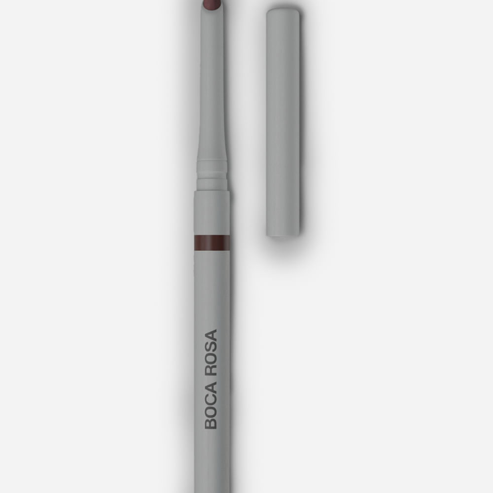 Lápis para contorno labial boca rosa castanho intenso