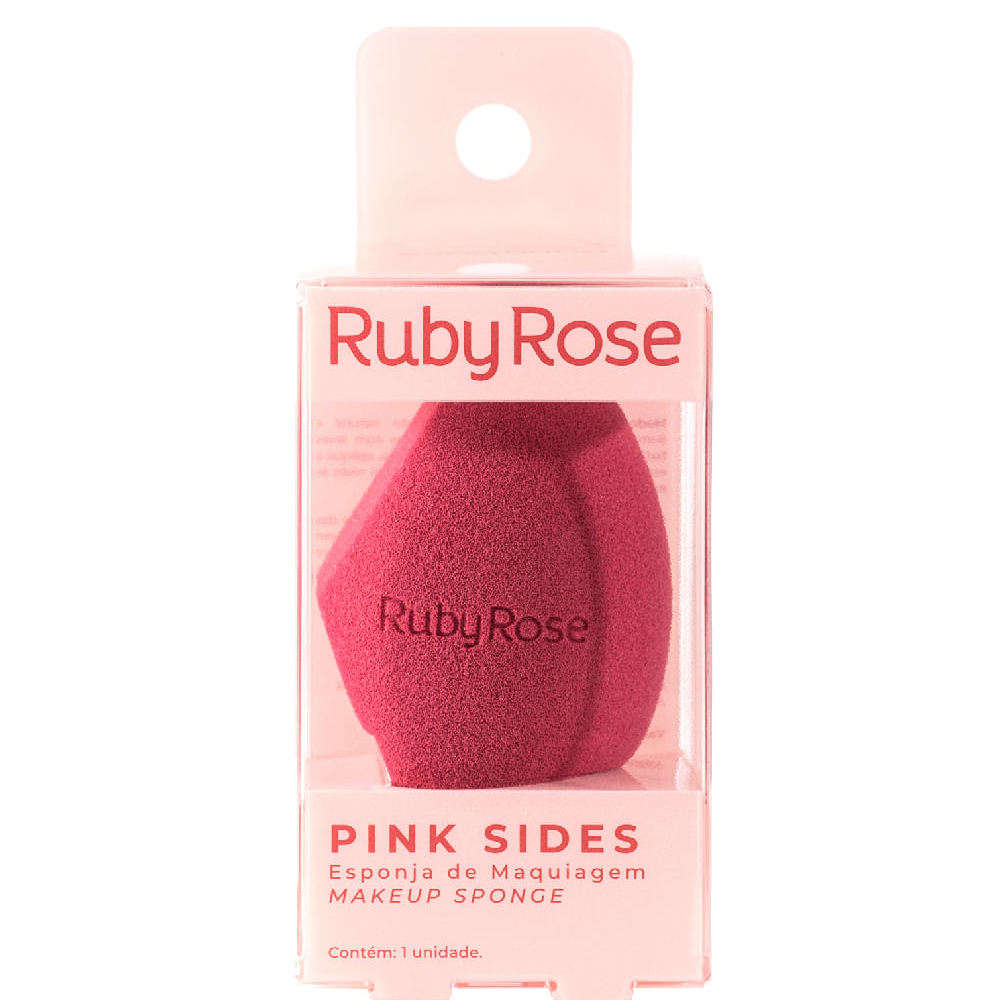 Esponja para maquiagem ruby rose pink sides
