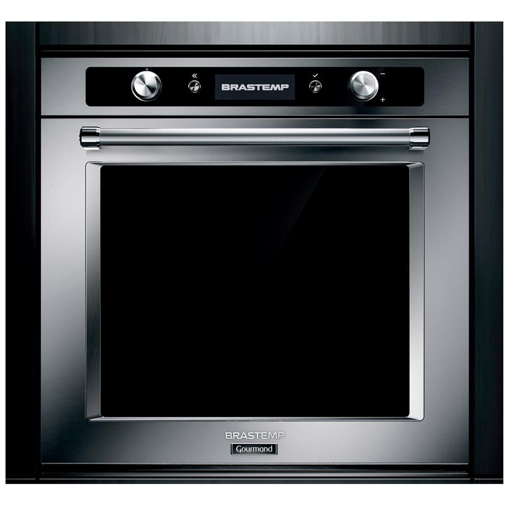 Forno Elétrico de Embutir Brastemp Gourmand 73 litros BOC60BR com Função Convecção e Meat Control Inox - 220V - 220v