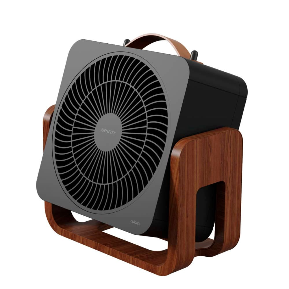Circulador de Ar Spirit Cubics 20cm com 3 Velocidades e Múltiplas Inclinações Preto/Tabaco - 110V