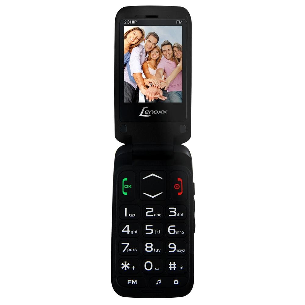 Celular Lenoxx CX 908 Preto com Tela 2.4, Dual Chip, Câmera VGA, Bluetooth, MP3 e Rádio FM