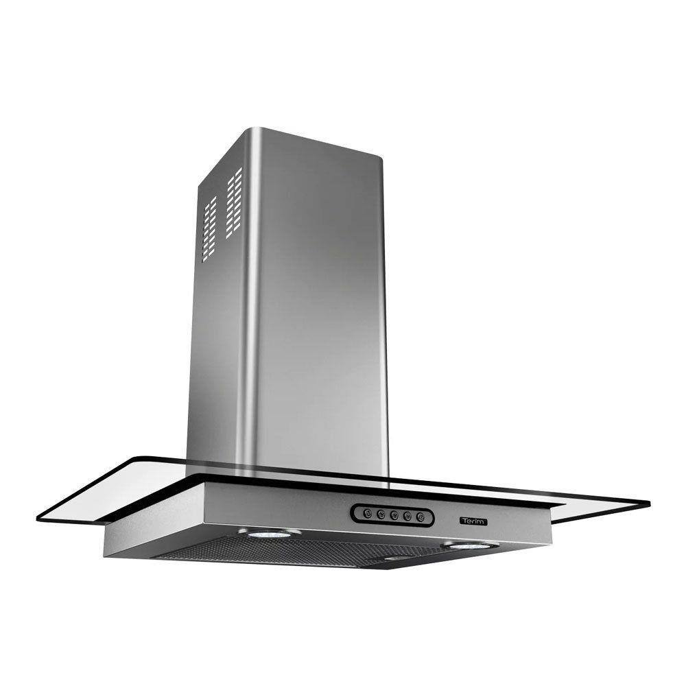 Coifa Vidro Reto Parede Inox 75cm-5 Bocas Terim - 220V