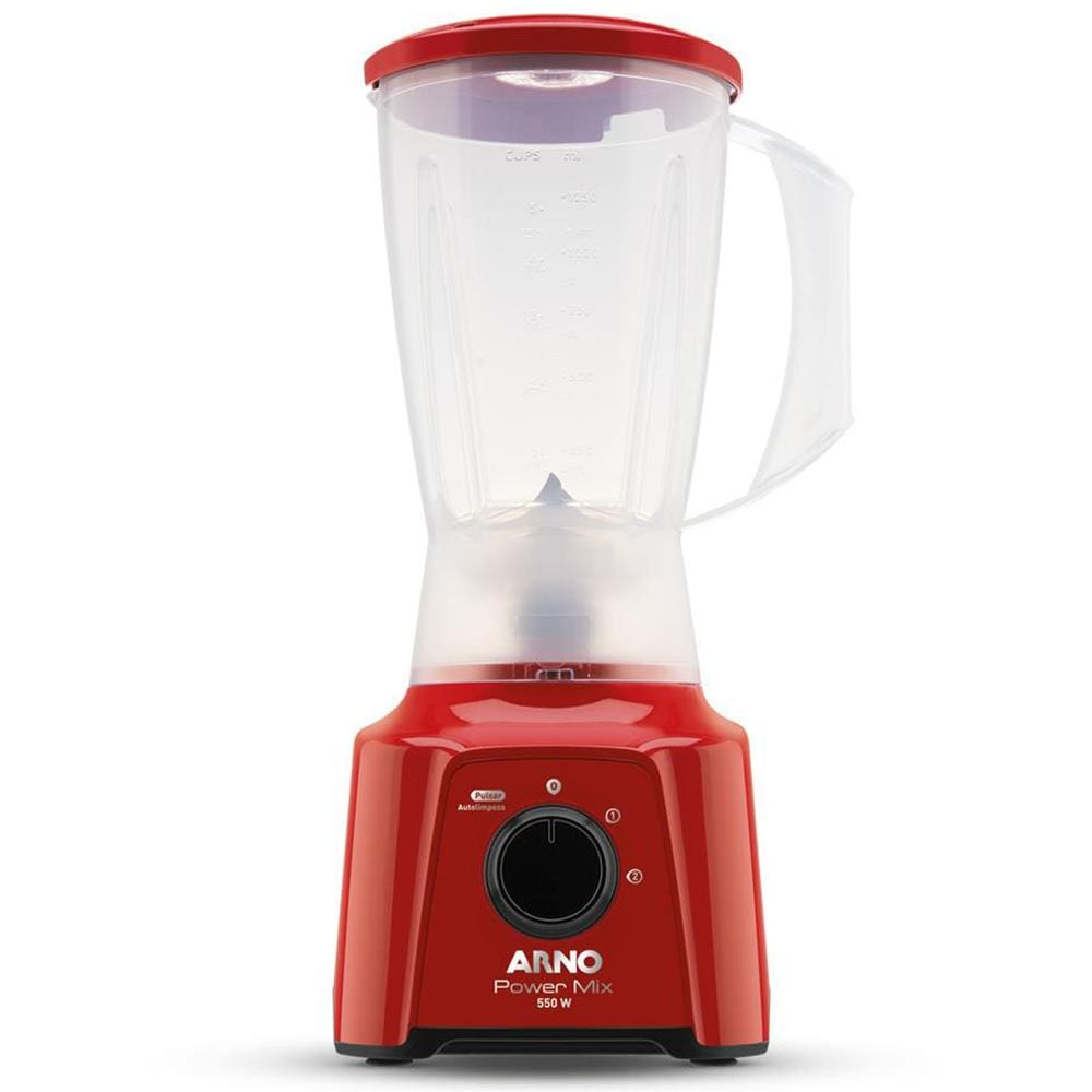 Liquidificador Arno Power Mix LQ11 Vermelho 550W com 2 Velocidades - 110V Liquidificador Arno Power Mix LQ11 Vermelho 550W com 2 Velocidades - 110V