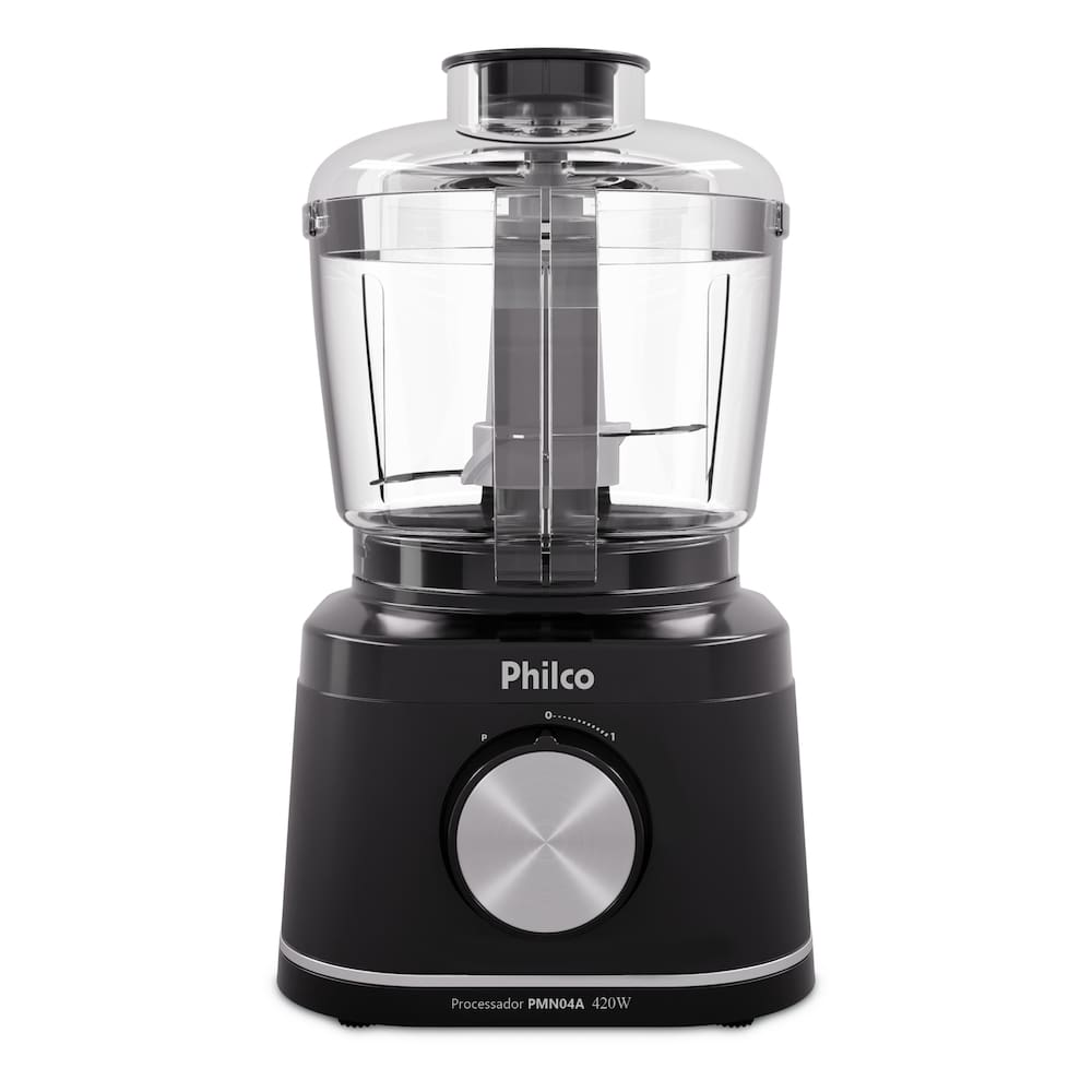Processador de Alimentos Philco PMN04A 420W 500ml Trava de Segurança Preto - 220V
