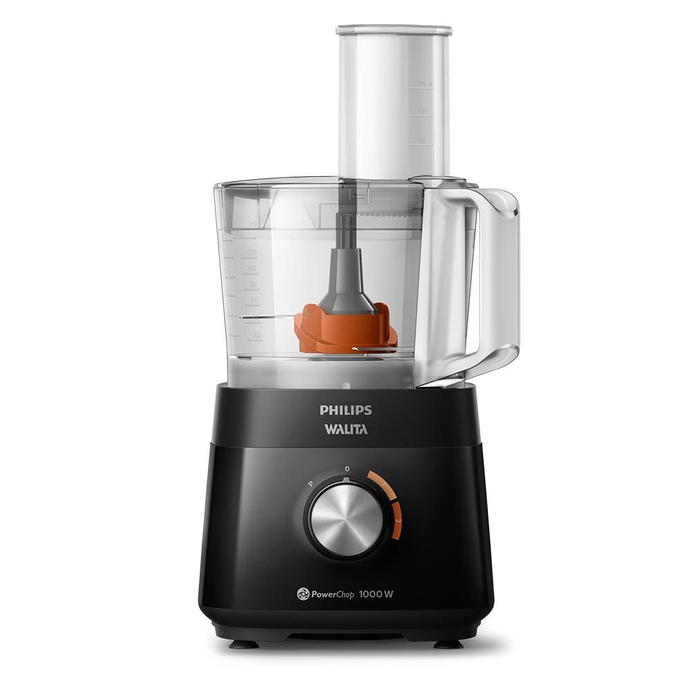 Multiprocessador de Alimentos Philips Walita S100 PC HR7304/90 1000W 2 Velocidades Liquidificador 2L Preto - 110V
