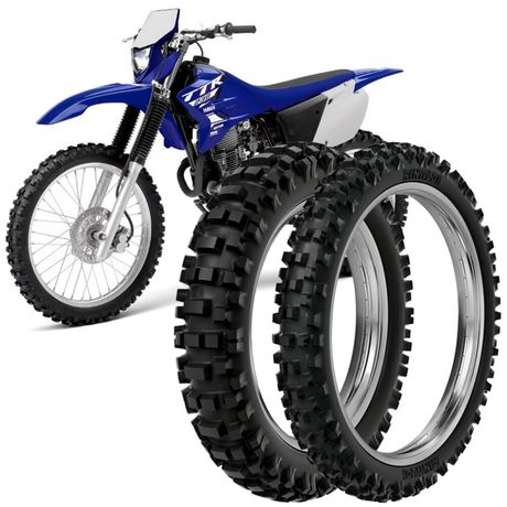 2 Pneu Moto TT-R 230 Rinaldi 100/100-18 59m 80/100-21 51m Rmx 35 2 Pneu Moto TT-R 230 Rinaldi 100/100-18 59m 80/100-21 51m Rmx 35