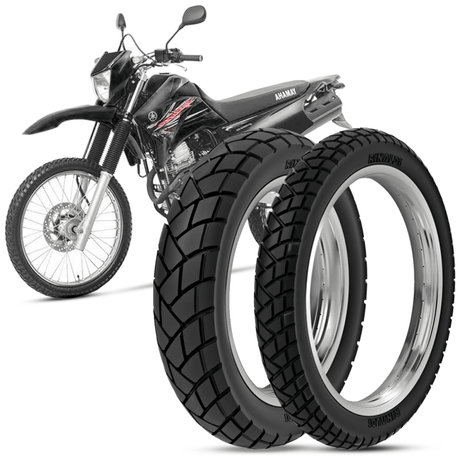 2 Pneu Moto Yamaha Xtz 250 Lander Rinaldi 120/80-18 62s 90/90-21 54s R34 2 Pneu Moto Yamaha Xtz 250 Lander Rinaldi 120/80-18 62s 90/90-21 54s R34
