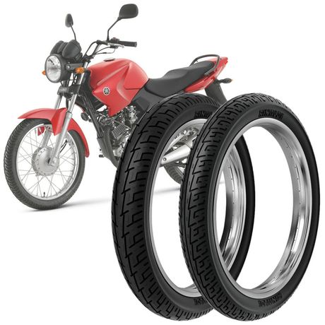 2 Pneu Moto Yamaha YBR Rinaldi 90/90-18 57p 2.75-18 48p BS32 2 Pneu Moto Yamaha YBR Rinaldi 90/90-18 57p 2.75-18 48p BS32