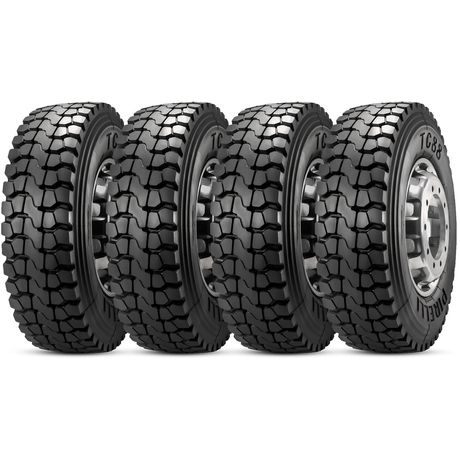Kit 4 Pneu Pirelli Aro 22.5 295/80r22.5 152/148L TL M+S TG88 Kit 4 Pneu Pirelli Aro 22.5 295/80r22.5 152/148L TL M+S TG88