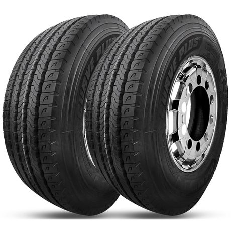 Kit 2 Pneu Aro 22.5 295/80R22.5 Xbri Curve Plus F1 152/149L 18PR Liso Rodoviário Kit 2 Pneu Aro 22.5 295/80R22.5 Xbri Curve Plus F1 152/149L 18PR Liso Rodoviário