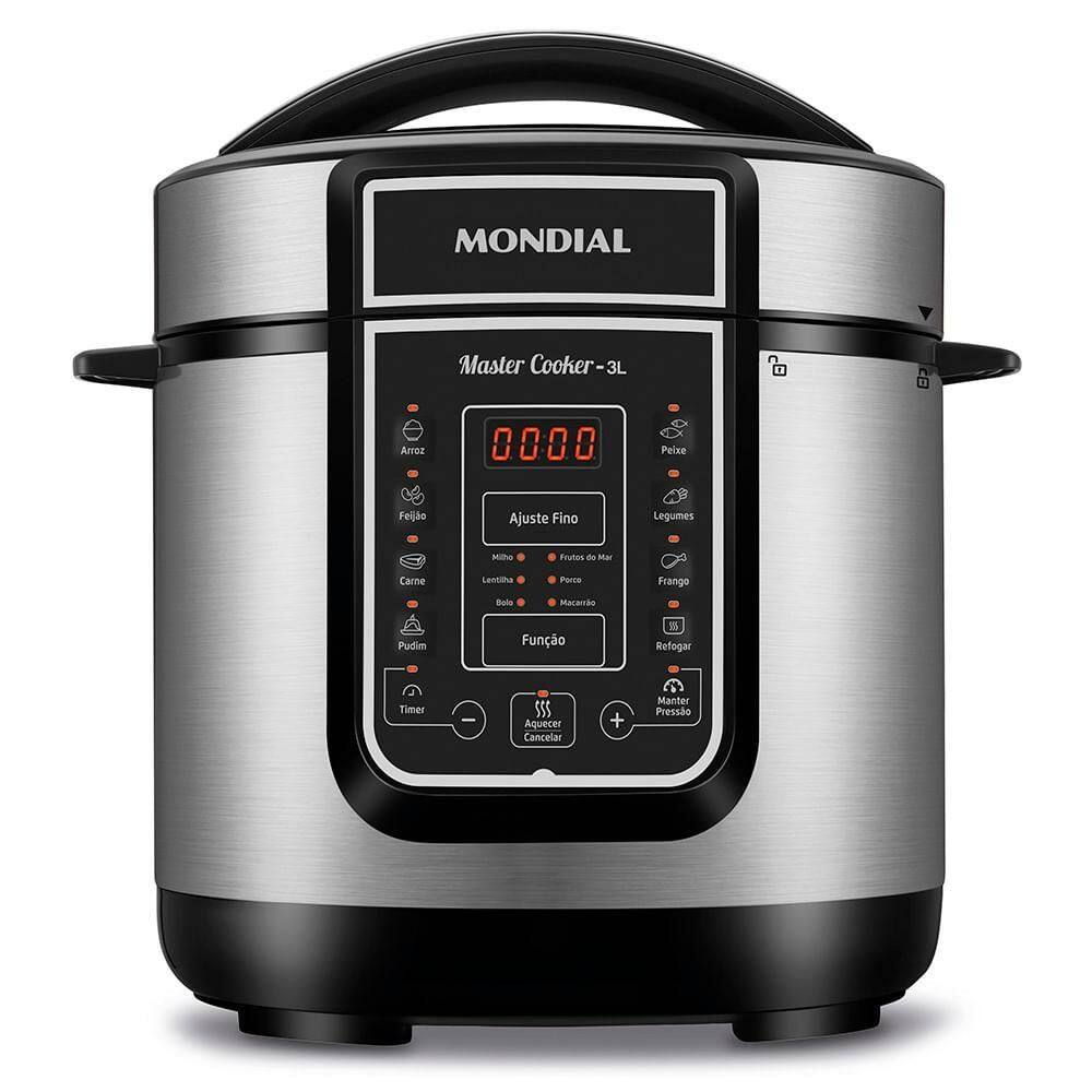 Panela Elétrica Pressão 220V Preto/Inox - 220V