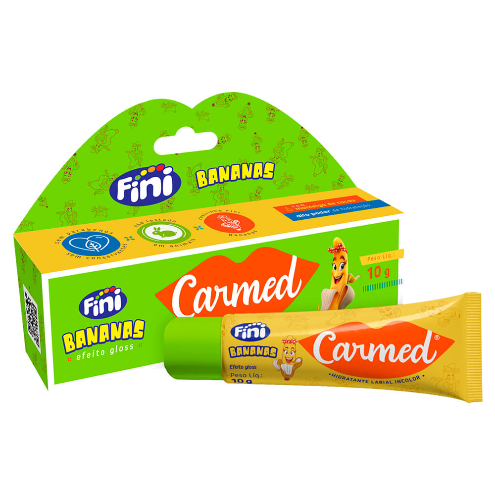 Hidratante labial carmed fini banana 10g transparente Hidratante labial carmed fini banana 10g transparente