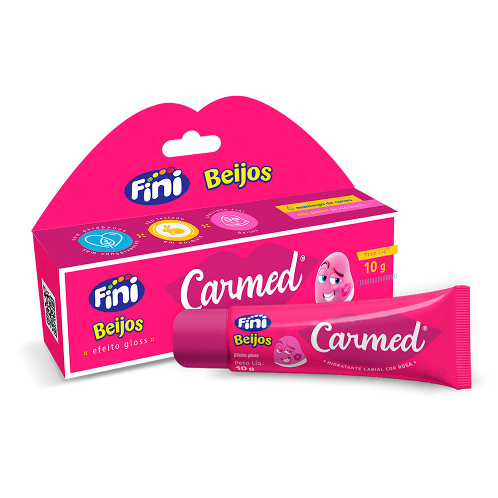 Hidratante labial carmed fini beijos com cor 10g rosa Hidratante labial carmed fini beijos com cor 10g rosa