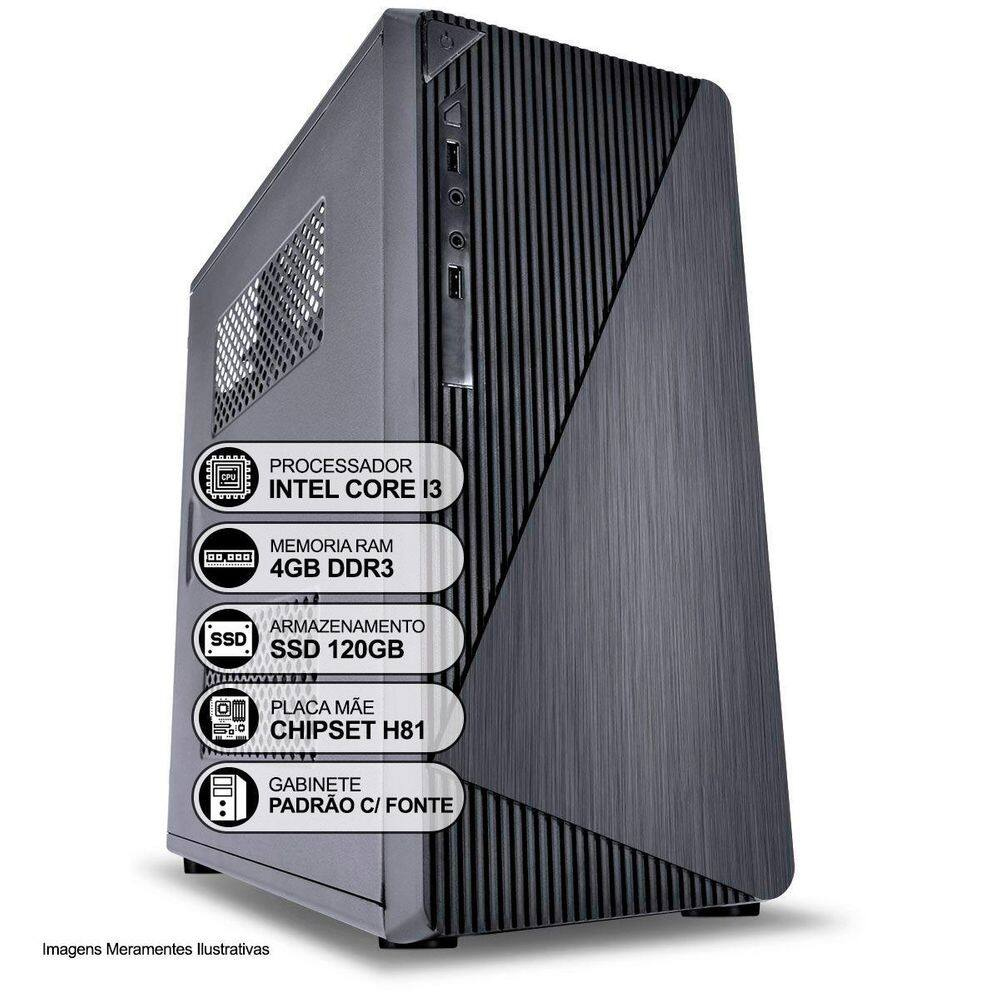 Computador Desktop, Intel Core I3 4º Geração, 4Gb Ram, Ssd Computador Desktop, Intel Core I3 4º Geração, 4Gb Ram, Ssd