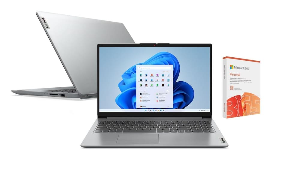 Notebook 15.6 Lenovo IdeaPad1 Windows 11 Intel Core i3-1315U 8GB RAM 256GB SSD Cinza + Microsoft 365 Personal Notebook 15.6 Lenovo IdeaPad1 Windows 11 Intel Core i3-1315U 8GB RAM 256GB SSD Cinza + Microsoft 365 Personal