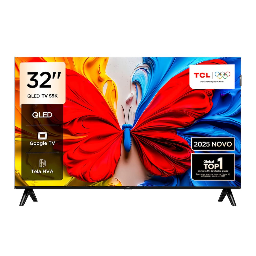 Smart TV 32 FHD TCL 32S5K QLED Dolby Audio Google TV