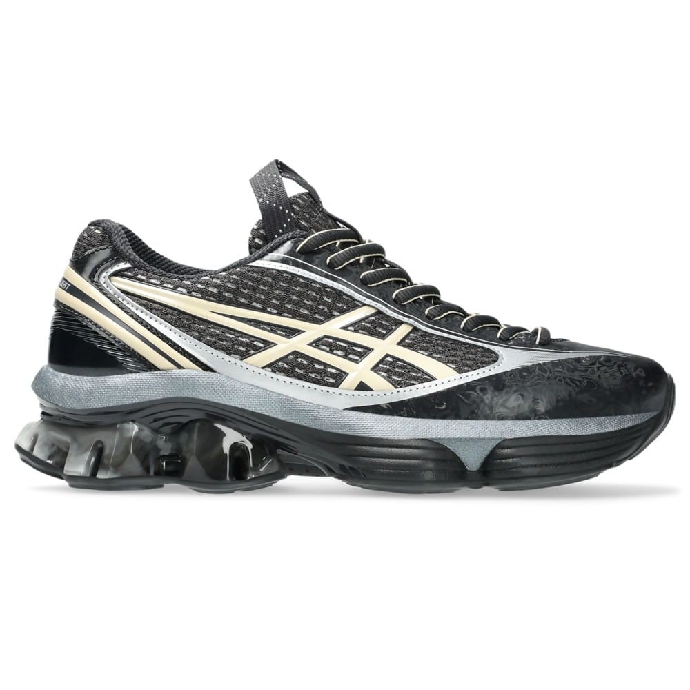 Tênis ASICS Us6-S GEL-Kinetic Fluent - Unissex - Preto/Bege