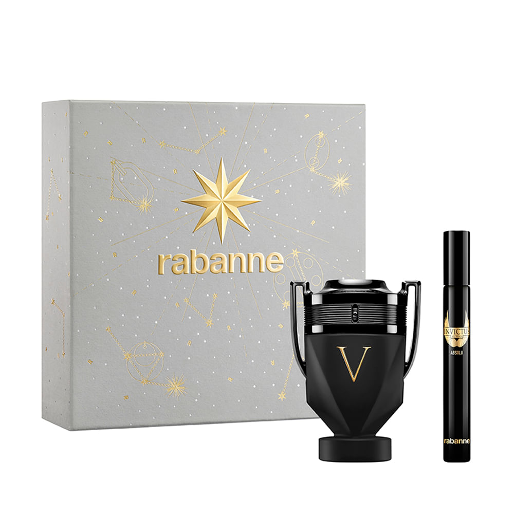 Kit perfume masculino rabanne invictus victory absolu parfum intense 10ml e 50ml