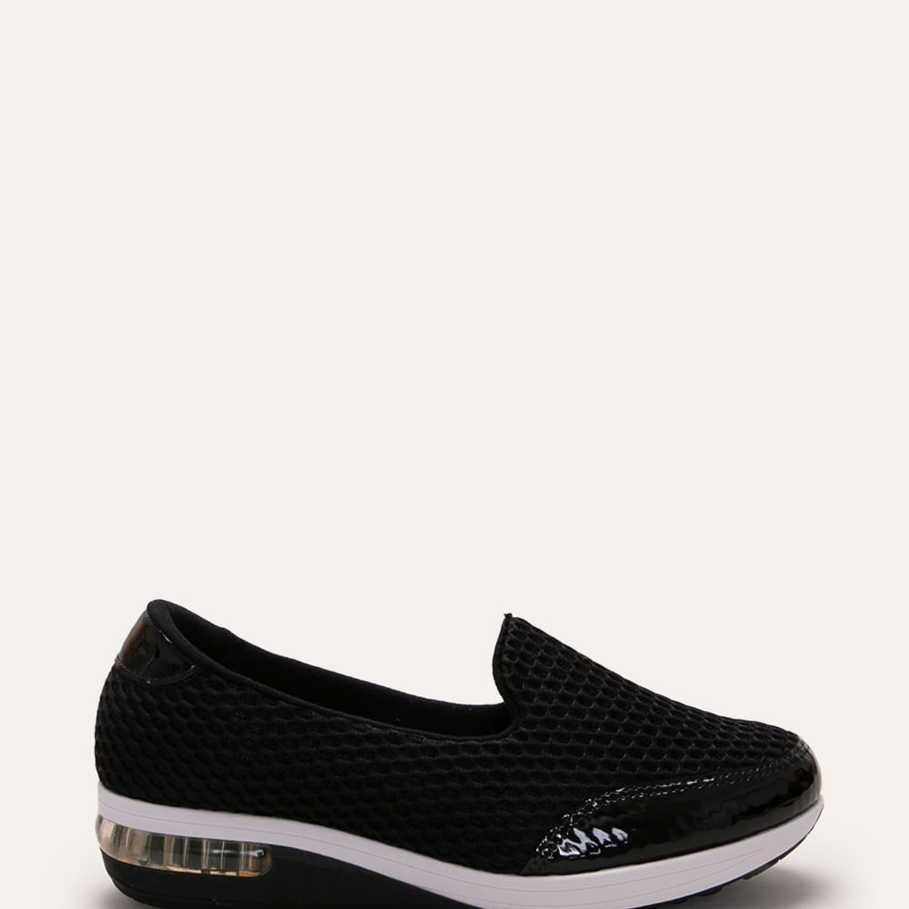 Tênis Feminino Modare Ultra Conforto com Recortes Preto