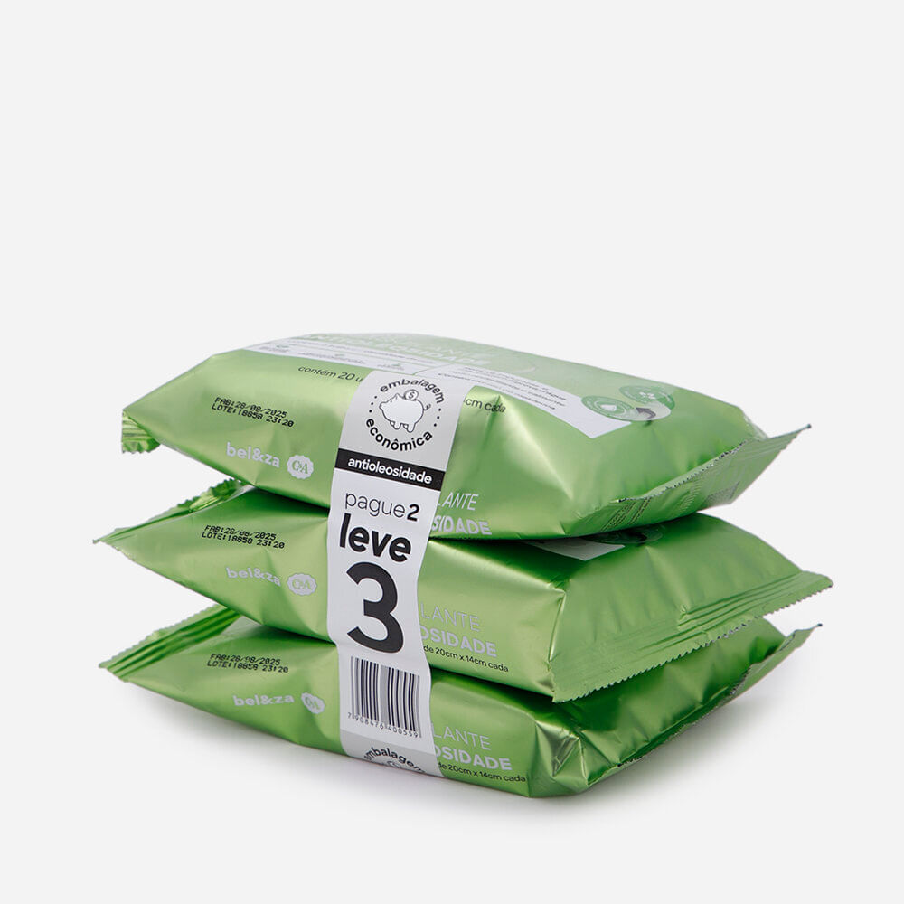 Kit lenço de limpeza facial antioleosidade beleza cea Kit lenço de limpeza facial antioleosidade beleza cea