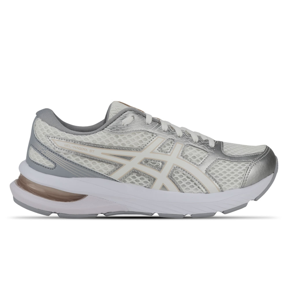 Tênis ASICS GEL-Nagoya St - Feminino - Branco/Prata Tênis ASICS GEL-Nagoya St - Feminino - Branco/Prata