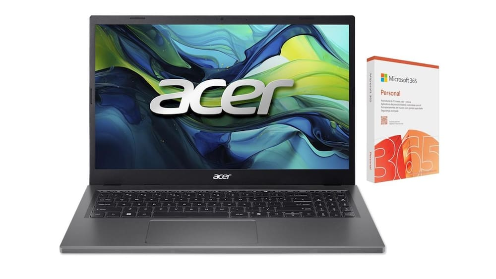 Notebook 15,6" Acer Aspire Go AG15-71P-5939 Windows 11 Intel Core i5-13420H 8GB RAM 256SSD Cinza Aço + Microsoft 365 Personal Notebook 15,6" Acer Aspire Go AG15-71P-5939 Windows 11 Intel Core i5-13420H 8GB RAM 256SSD Cinza Aço + Microsoft 365 Personal