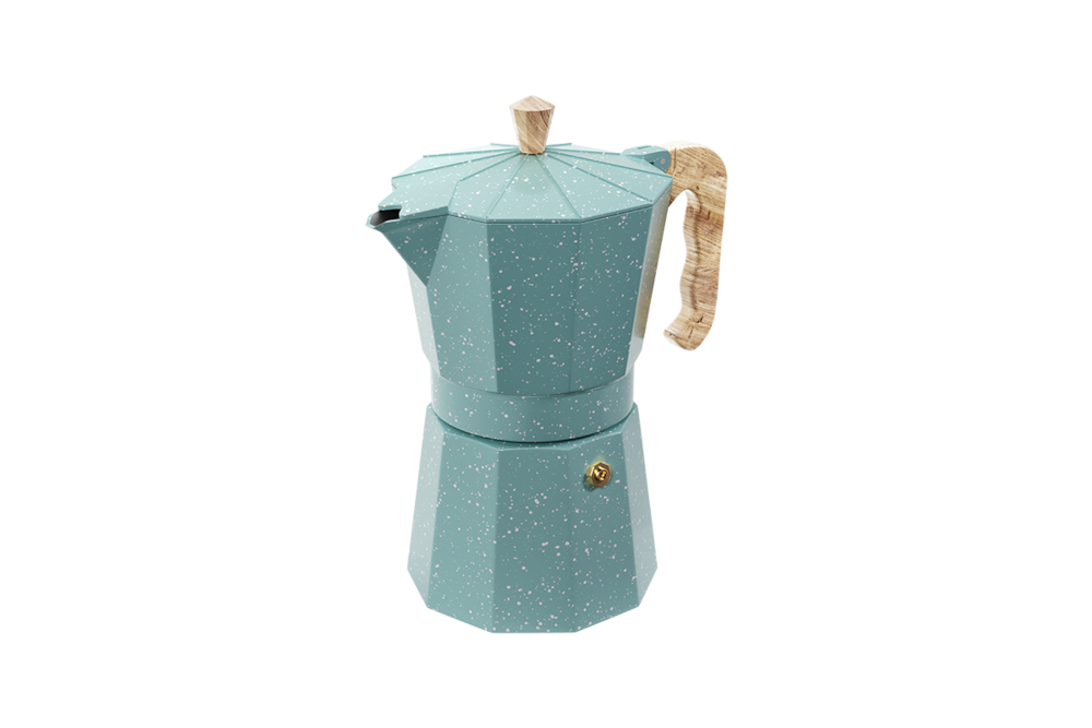 Cafeteira Italiana Brinox Verona 300ml Cabo Soft-Touch Verde