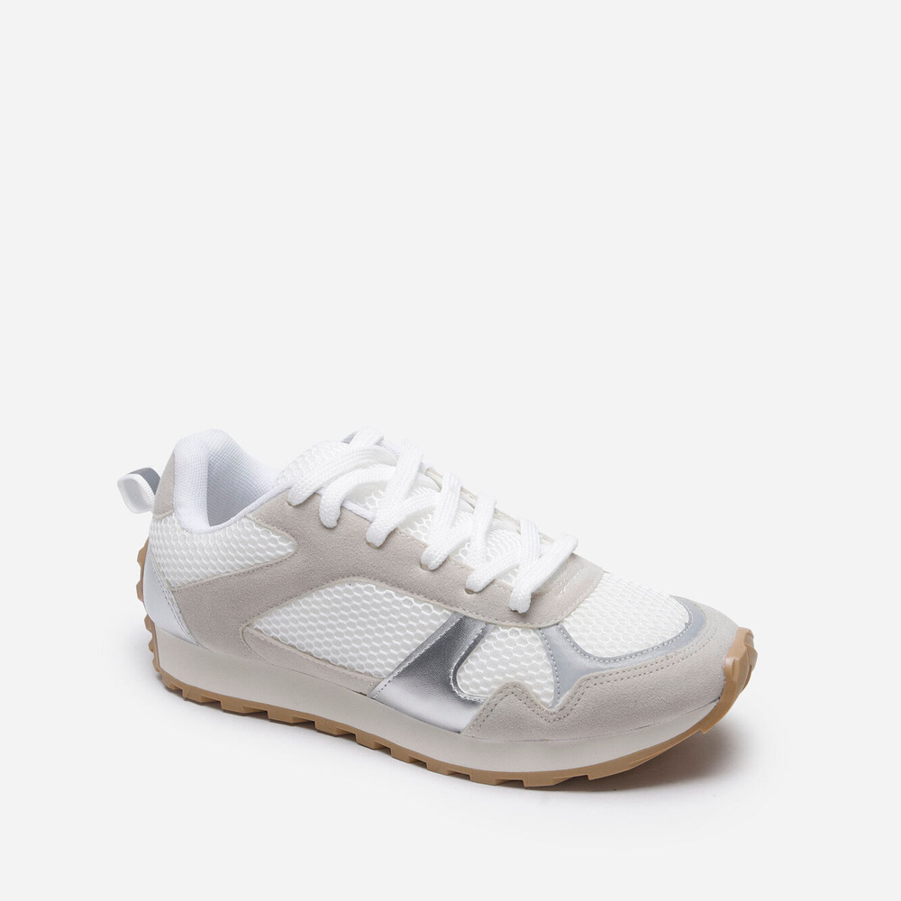 Tênis feminino jogging solado alto ace branco Tênis feminino jogging solado alto ace branco