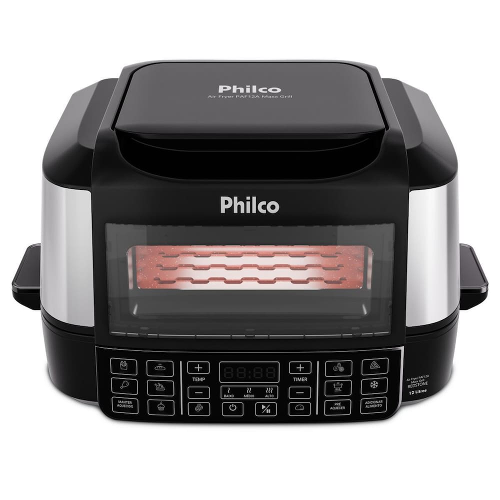 Fritadeira Elétrica Air Fryer Philco Oven PAF12A 12L Grill Preta - 110V