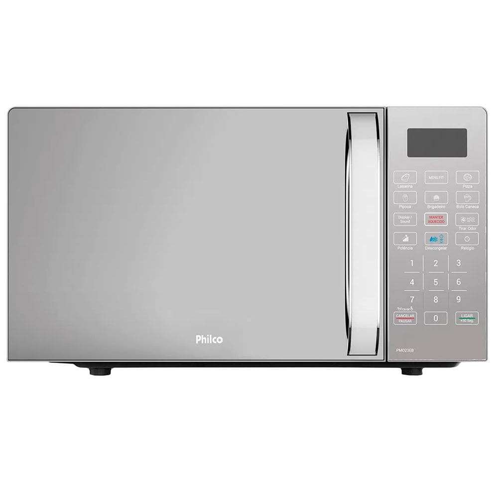 Forno Micro-Ondas Philco PMO23EB 20 L Tirar Odor Branco Espelhado 220V - 220V Forno Micro-Ondas Philco PMO23EB 20 L Tirar Odor Branco Espelhado 220V - 220V