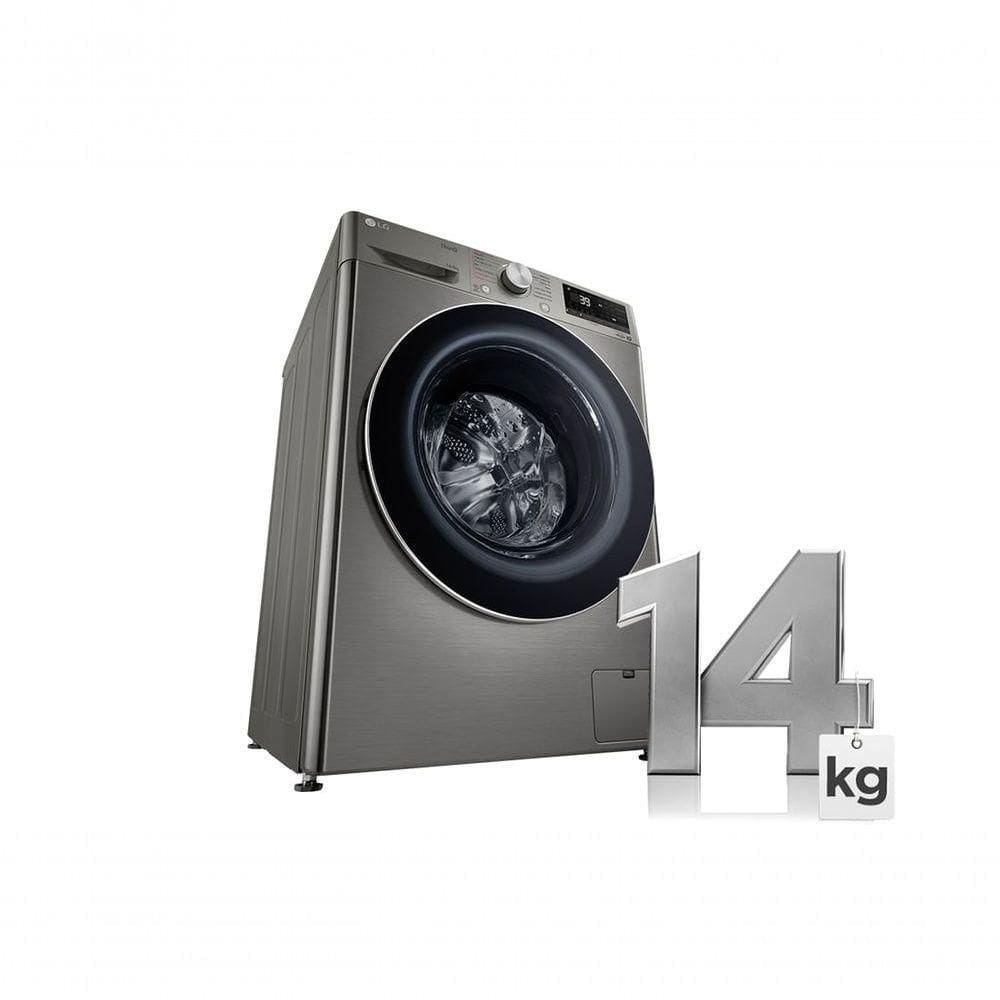 Lava e Seca Smart LG VC2 14kg Inox Look Com Inteligência Artificial AI DD CV9014PC2A 220V - Lava e Seca Lava e Seca Smart LG VC2 14kg Inox Look Com Inteligência Artificial AI DD CV9014PC2A 220V - Lava e Seca