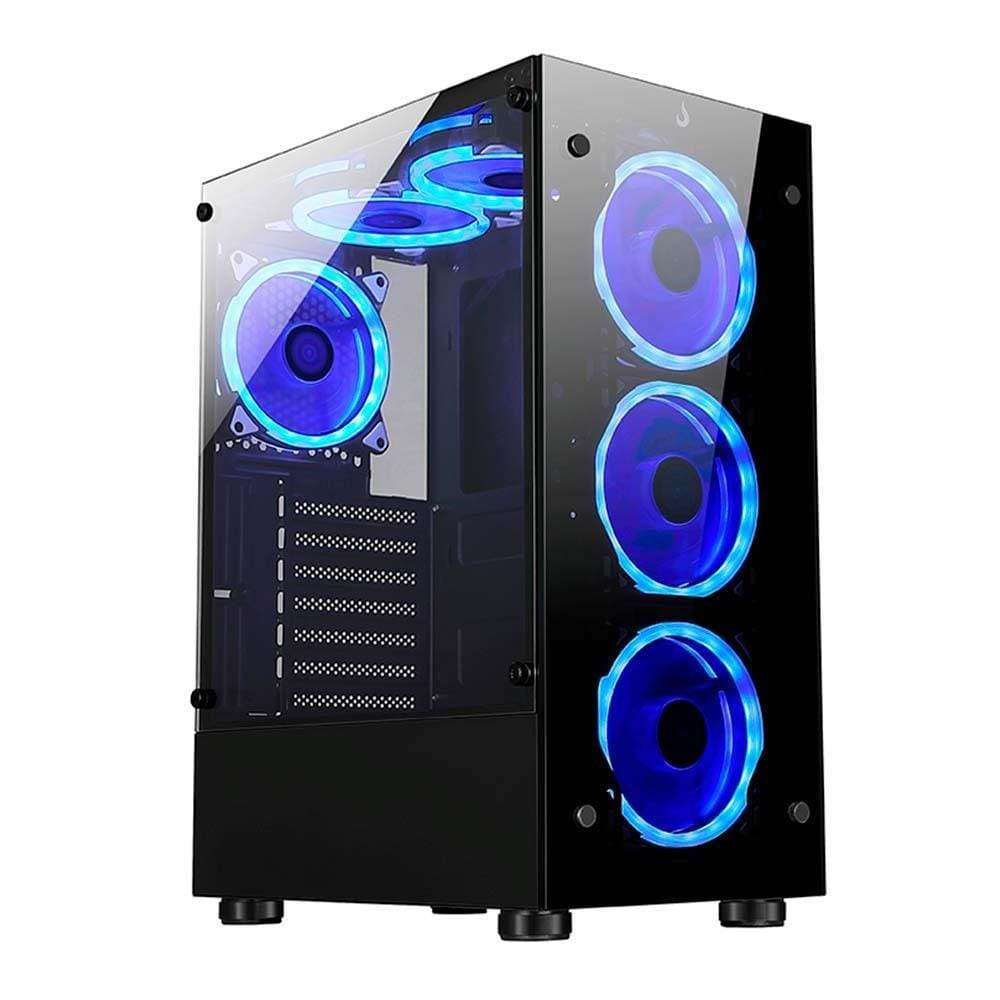 Gabinete Gamer Rise Mode Glass 06X MidTower S/Fan S/Fonte Vidro Temperado Preto - RM-CA-06X-FB Gabinete Gamer Rise Mode Glass 06X MidTower S/Fan S/Fonte Vidro Temperado Preto - RM-CA-06X-FB