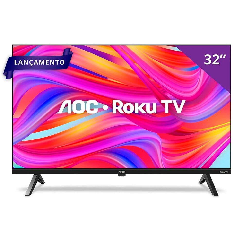 Smart TV 32 HD Roku TV 32S5045/78G AOC - Smart TV HD Roku TV