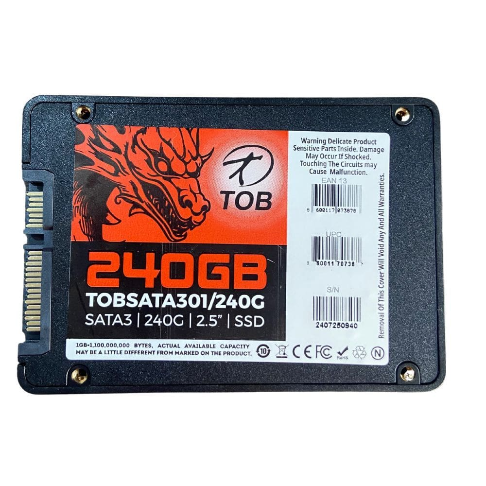 Hd Ssd 240Gb Tob Sata Iii 2.5 Ssd240tob Hd Ssd 240Gb Tob Sata Iii 2.5 Ssd240tob