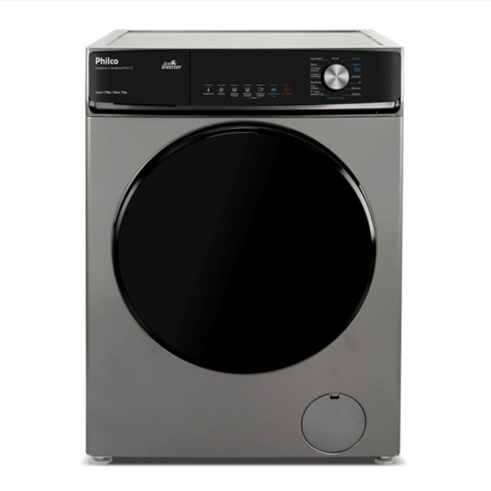 Lava e Seca Philco 16 Programas Eco Inverter 11kg Titanium PLS11C - 220V Lava e Seca Philco 16 Programas Eco Inverter 11kg Titanium PLS11C - 220V