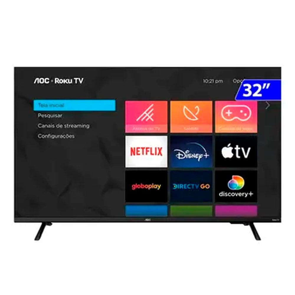 Smart TV AOC LED 32 Polegadas HD WI-FI Roku HDMI USB 32S5045 Smart TV AOC LED 32 Polegadas HD WI-FI Roku HDMI USB 32S5045