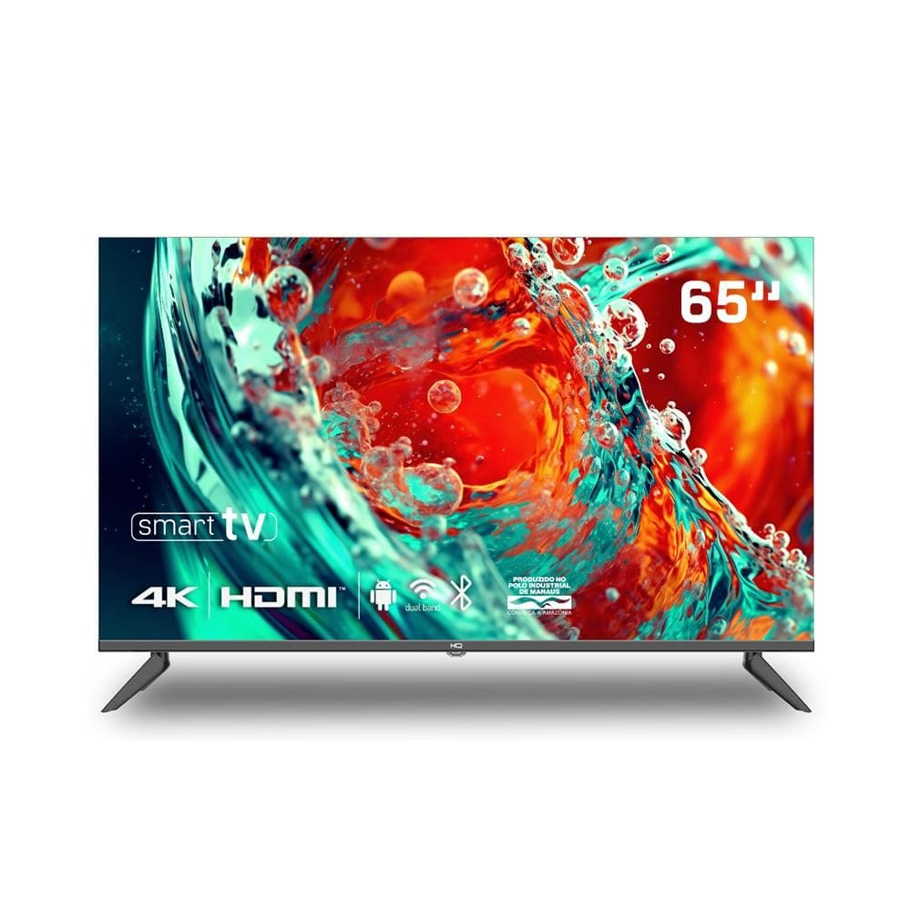 Smart TV HQ 65" 4K tela sem bordas Sistema Android design Slim HQS65NKHM - Smart TV HQ 65 polegadas 4K Android Smart TV HQ 65" 4K tela sem bordas Sistema Android design Slim HQS65NKHM - Smart TV HQ 65 polegadas 4K Android